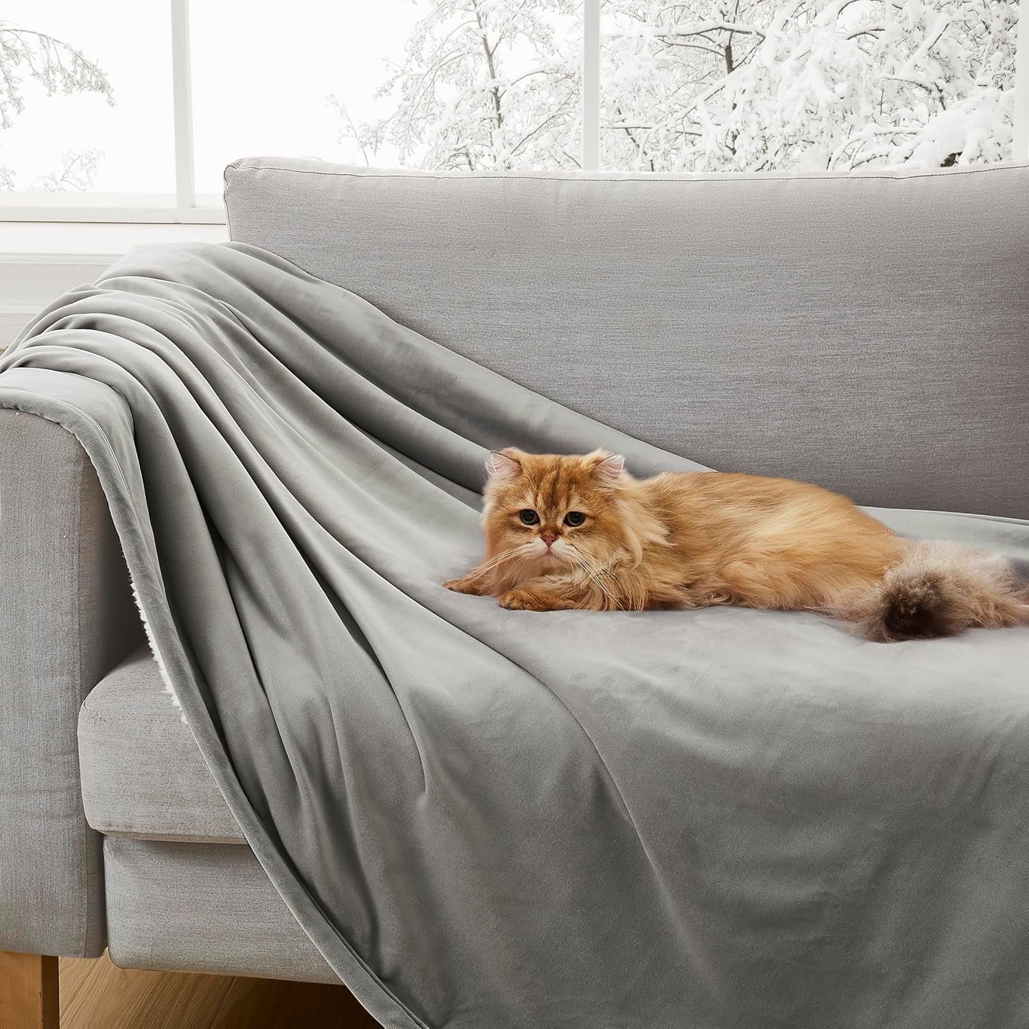 UGG 01465 Bliss Sherpa-tæppe Fuldt vendbart til sofa eller seng Kan maskinvaskes Nem pleje Blødt plys overdimensionerede luksustæpper 178 X 127 cm Seal Naty Shop Dyner og dyner