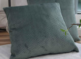 Gardinbokspude Pyntepude Lxb 45X45 Cm Grøn Jacquard "Greta" Med Sildebensdesign Let vedligeholdt Lynlåslukning Blødt Fyld 320G - Forskellige farver, 2023510 Rejsepuder Naty Shop Hilsen