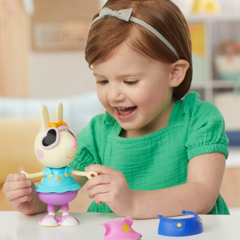 Peppa Pig Luisa Spoon - Sjov påklædningsfigur, 15 cm pigedukke med påklædningstilbehør og tøj, interaktivt legetøjssæt til småbørn fra 3 år og opefter