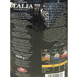 Kafffe, Bar Italia Espresso, gran crema (1 kg, pose), pakke med 1