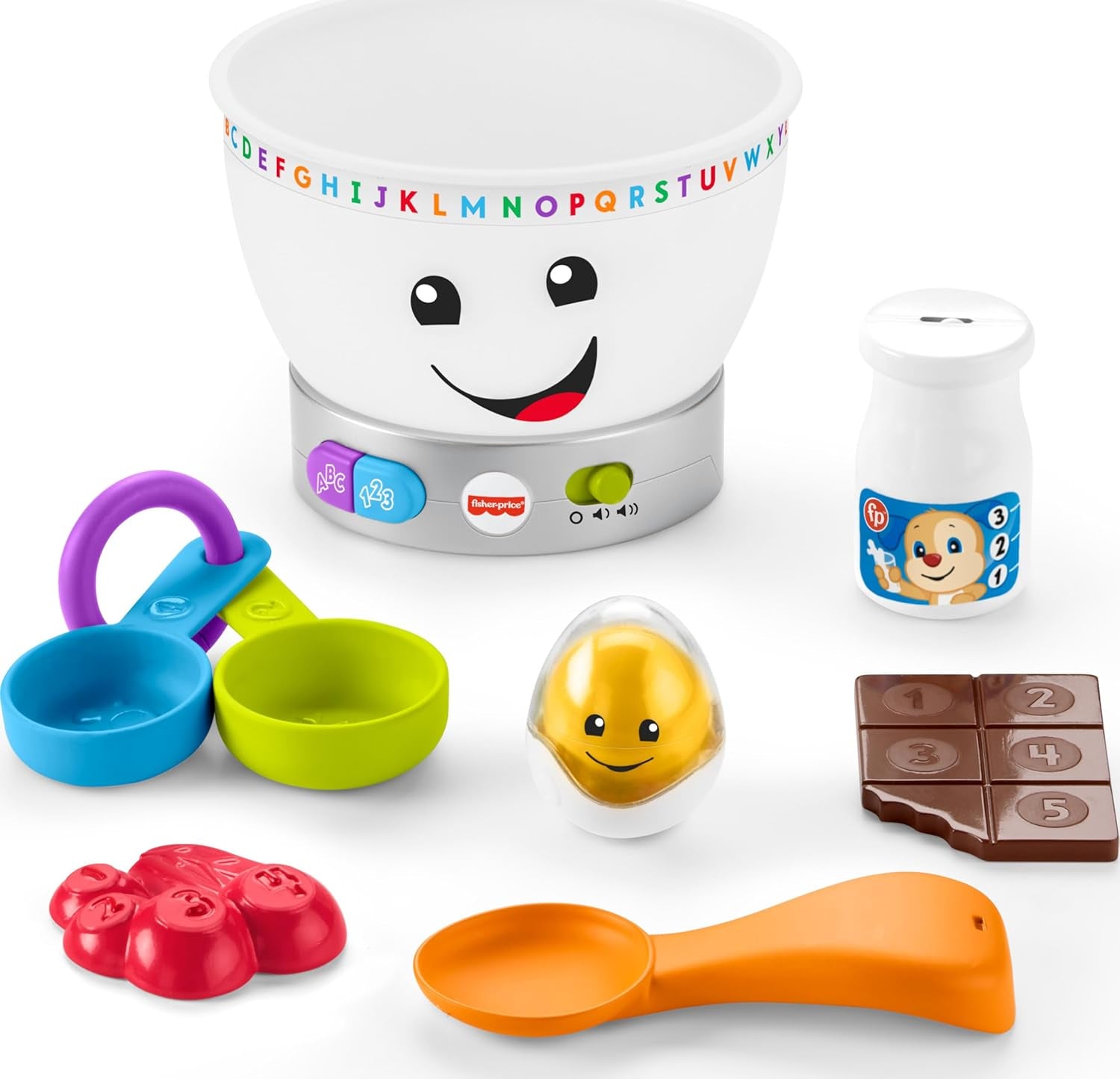 Fisher-Price Grin & Lær Baby læringslegetøj Magisk farvemikseskål med musik og lys i 6 måneder+ GJW20 Legetøj Bebe Naty Shop Enkeltseng