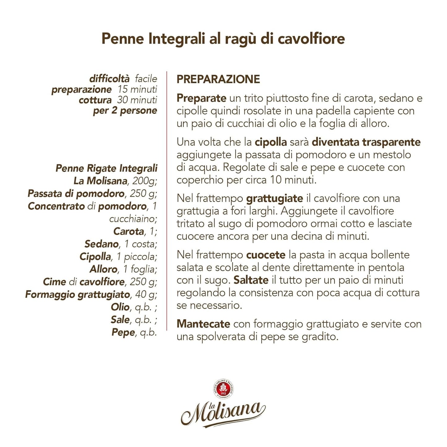 N°20 Penne Régate Integrale Pate 500 g - Parti på 6