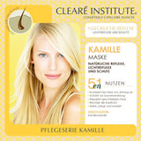 Clearé Institute | Kamille maske | Nærer, betingelser og reder ud | Golden Shine and Shine | 97% naturlige ingredienser | Beroliger hovedbunden Med kamilleekstrakt |150 ml Naty Shop hårmaske