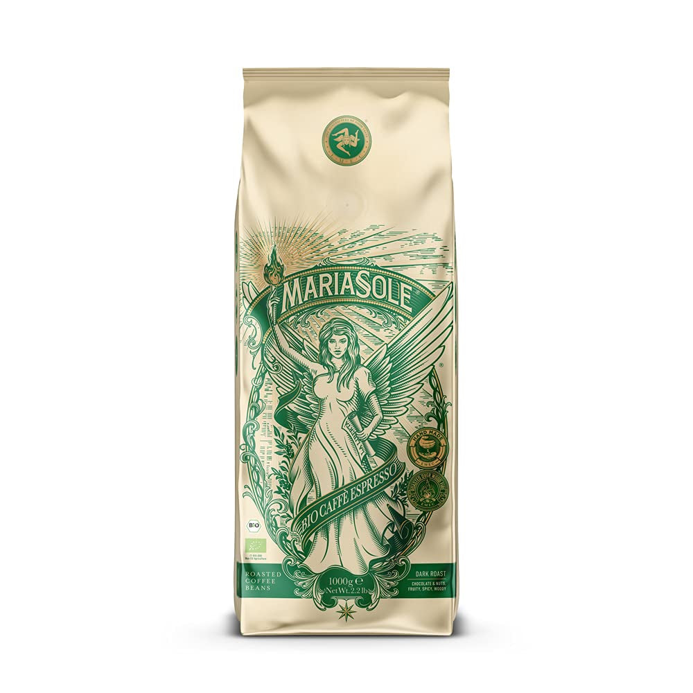 Økologisk espressokaffe, 250 g poser - traditionelt brændt på brænde, håndværk - økologiske premium kaffebønner til automatiske espressomaskiner og portafilter