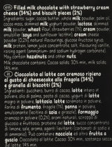 Lindt HEJ Jordbærchokoladecheesecake | Bar 100g | Mælkechokolade med jordbærkvarkcremefyld | Chokoladebar | Chokoladegave (pakke med 5)