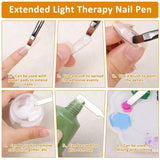 10 Stück Nailart Pinsel Set, Braun Nail Art Børster Nailart Design Pinsel Nageldesign Pinselfür Gelnägelfür Heimwerker Maniküre Salon Zuhause Nailpinsel Sæt