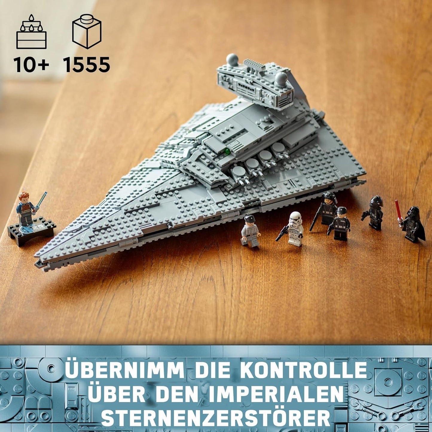 LEGO Star Wars Imperial Star Destroyer, rumskibssæt, byggelegetøj, Darth Vader og Cal Kestis legesæt, fødselsdagsgave til drenge, piger og fans 75394 Byggesæt Besuche den LEGO-Store