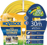 HOZELOCK-slange - Ultramax 12,5 mm x 30 m, op til 70 % genanvendt PVC, robust, vejrbestandig, anti-vridning, bøjnings- og knusningsbestandig, grå