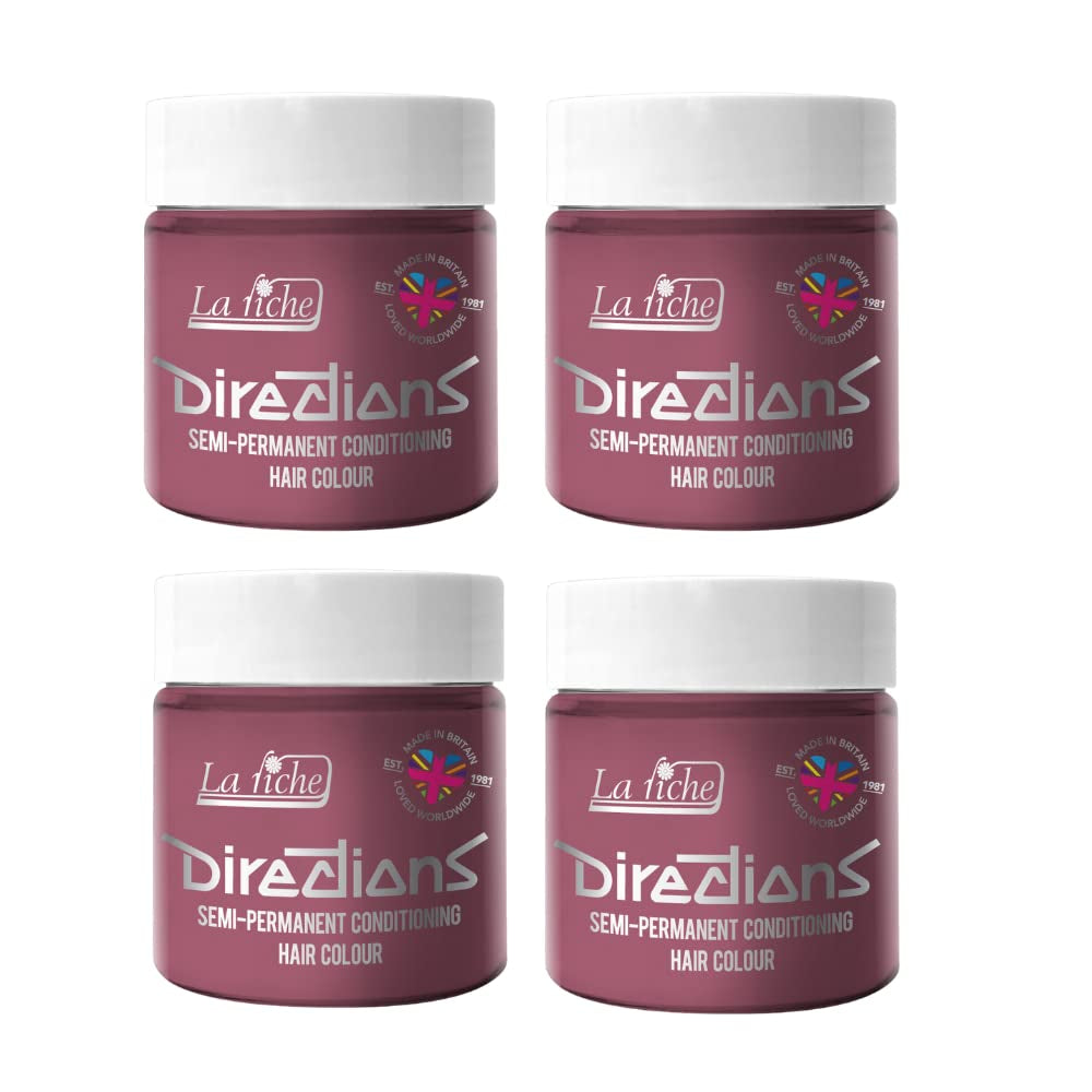 Vejledning semi-permanent hårfarve 100 ml æske 4 pakke (Pillarbox Red) Naty Shop Pastel Rose hårfarve 100 Ml (pakke med 4)