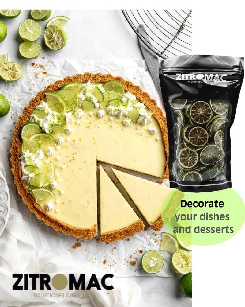 200gr Tørrede limefrugter til cocktails|tørrede frugter til sukkerfri cocktails, dekoration, bagning, jul, drinks, te|100% naturlig Tørrede limeskiver til gin, aftencocktail Tørrede produkter Naty Shop