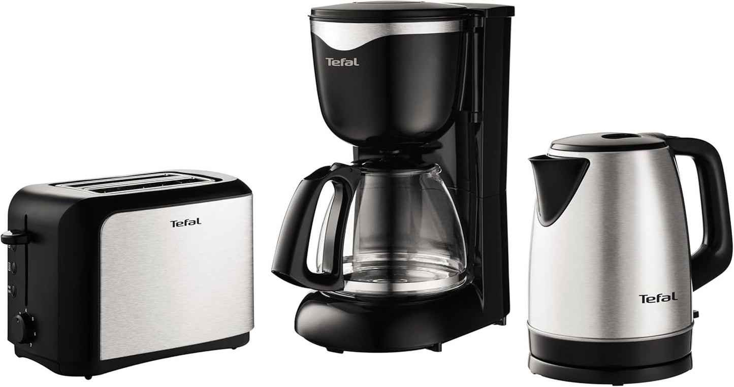 Tefal CM3408 Mini kaffemaskine i glas (600 W, 6 kopper) sort/rustfrit stål, CM340811