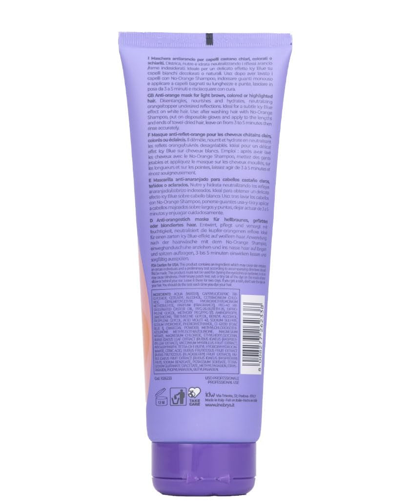 Inebrya Blondesse No-Orange Mask 250ml Hårmaske Naty Shop