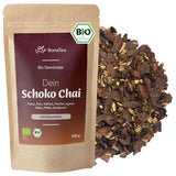 BIO Schoko Chai krydret te uden sukker, med kakaobælge, kanel, lakrids og andre aromatiske Chai-krydderier, 100 g