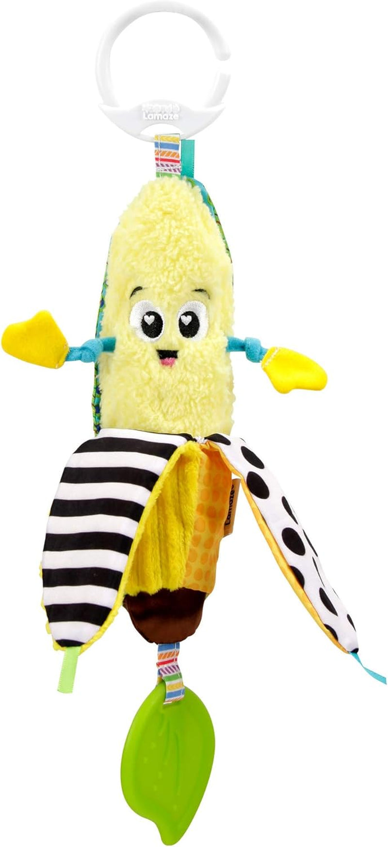 LAMAZE Bea the Banana, Clip on klapvogn og klapvogn Nyfødt legetøj, sanselegetøj til baby med farver og lyde, udviklingslegetøj til drenge og piger 0-24 måneder, gult babylegetøj Naty Shop