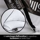 Pude 80X80 Cm - 2 i 1 design - pude i pude - stor åndbar og vaskbar sovepude og 100% vegansk - 2 puder 3 muligheder - pude med 600G & 1200G fyld Naty Shop standardpuder