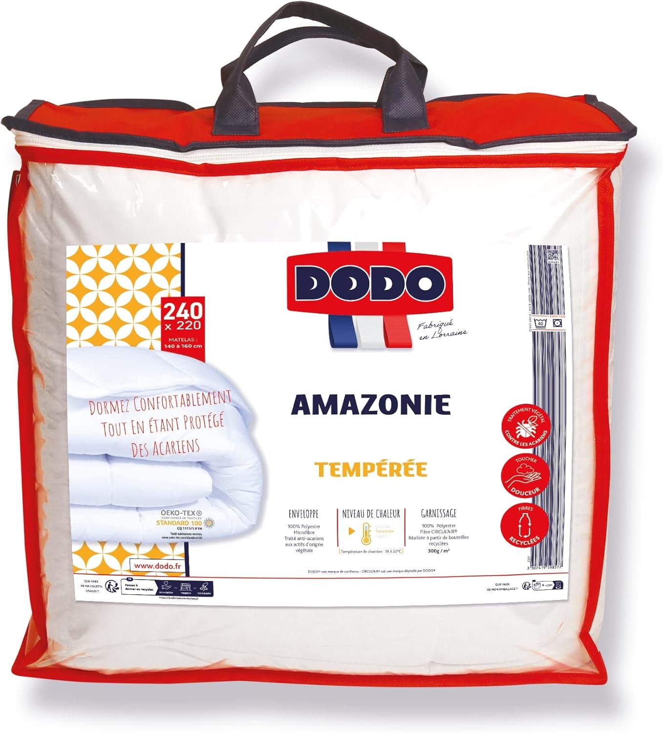 Tæppe, Tempereret, Syntetisk, 220 X 240 Cm, Til dobbeltseng, Amazon tæppe, Midesikkert og luftigt, Genbrugsfiber, Maskinvaskbar ved 40 ° C Dyner og dyner Naty Shop