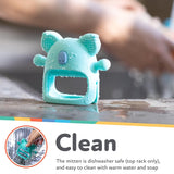 Nuby - Silikonetandhandske, BPA-fri, Blå Koala, 3 måneder og opefter