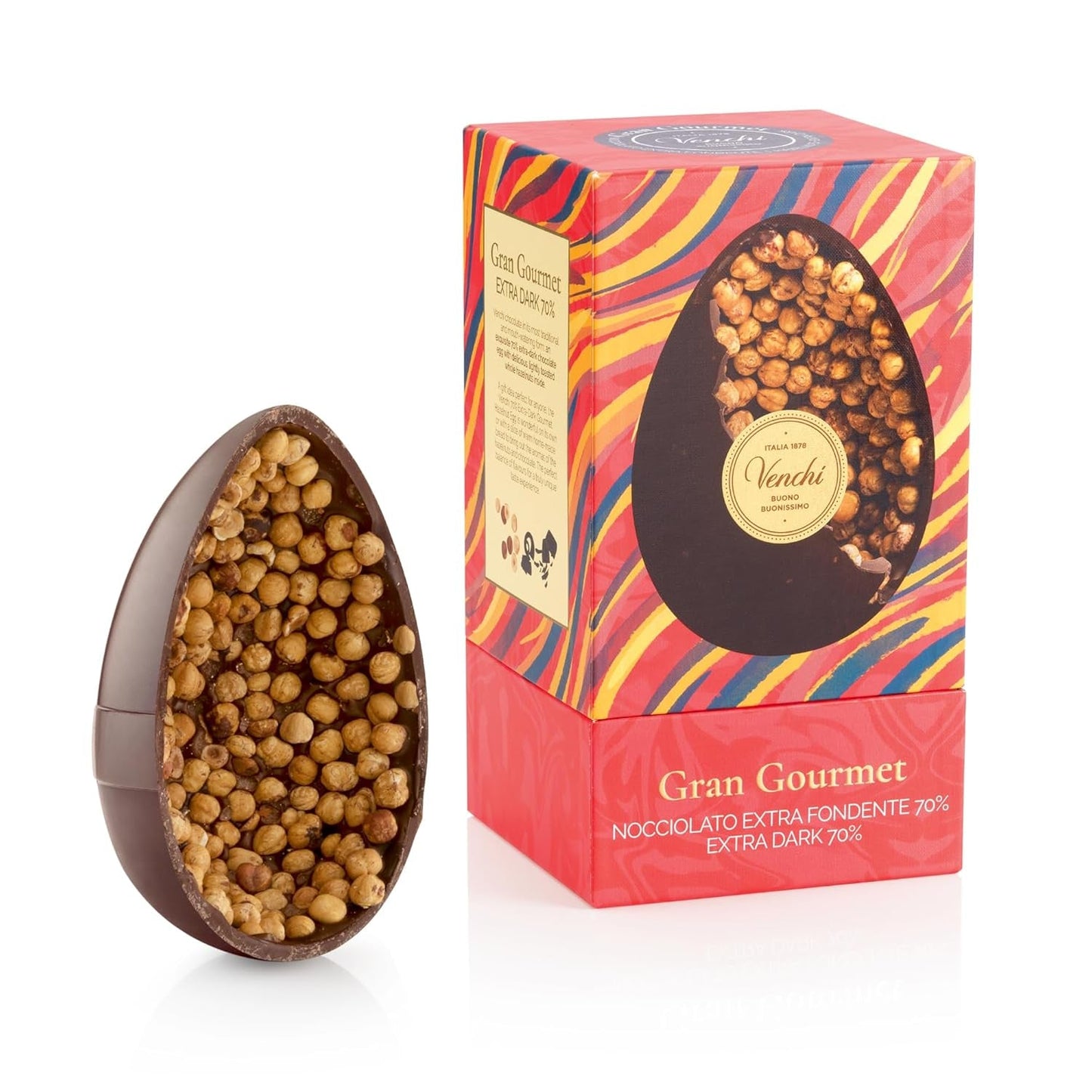 Venchi - Chokoladeæg, pistaciesmag, med hel pistacie, med overraskelse, glutenfri, 500g, påskekollektion, gaveidé