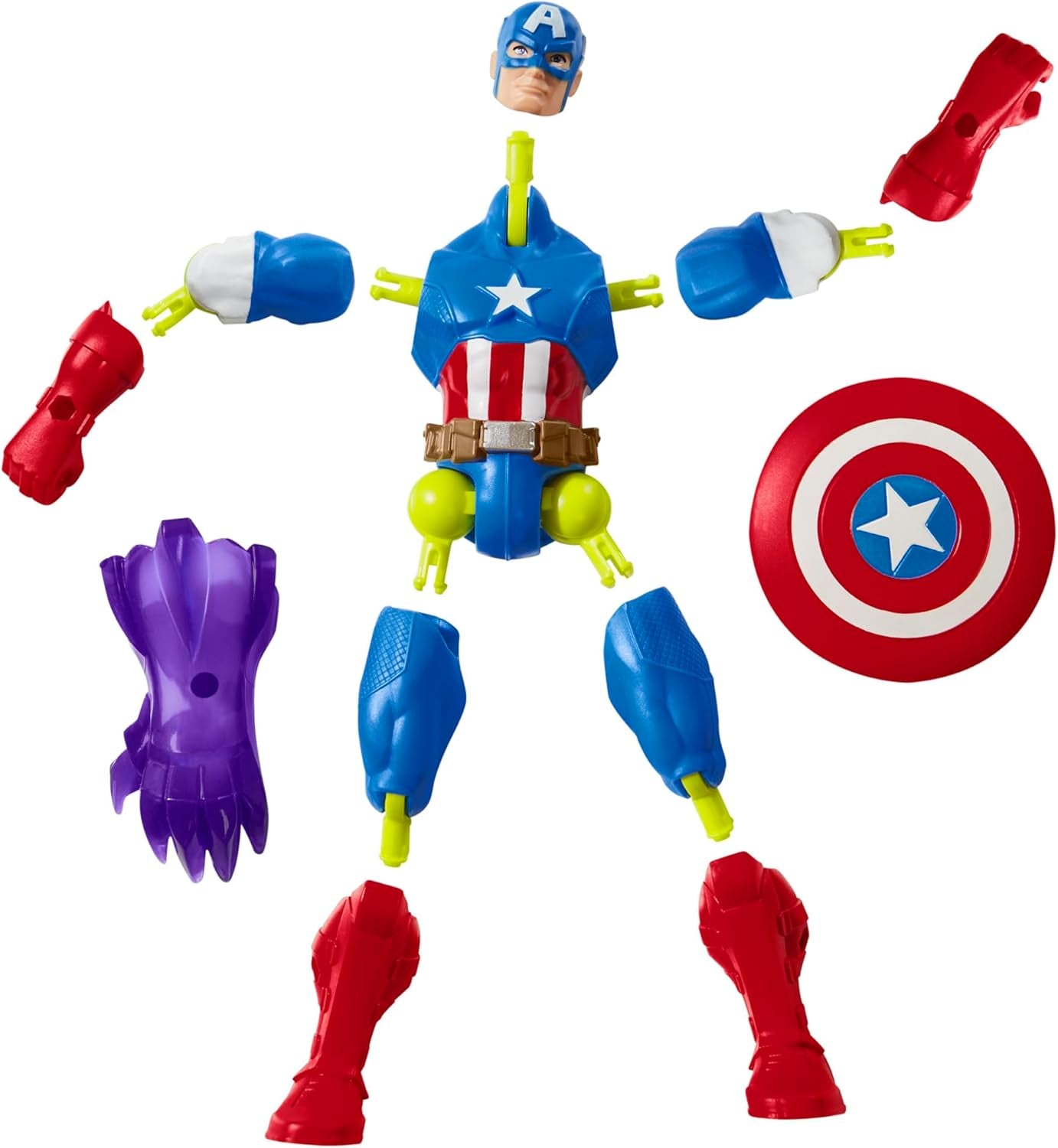 Mixmashers Marvel Captain America Avengers Mix-og-match actionfigurer og tilbehør Actionfigurer Naty Shop