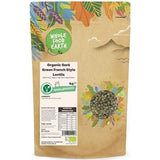 Wholefood Earth Økologisk fransk stil mørkegrønne linser 1 kg ikke-GMO | Vegansk | Rig på fibre | Rig på protein | Certificeret økologisk