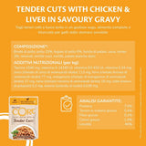 Wellness CORE Tender Cuts 6 x 85g, Kylling Selection Mix - Vådfoder til katte, møre stykker i sauce, kornfri, naturlig, hypoallergen, rig på protein, højt kødindhold