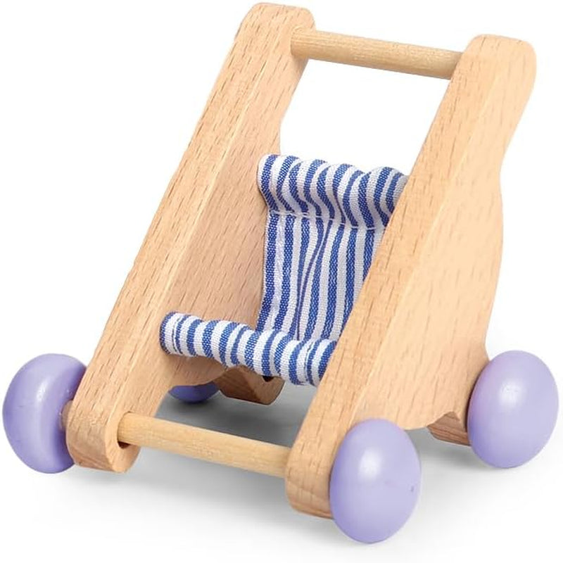 Hape babyværelse - trædukkeværelsessæt, babydukkemøbler, tilbehør til småbørn dukkehus, miniature babyværelse med gynge og tilbehør, 3 år gammelt rollespil