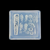 3D Gel Nail Art Silikonformen Gießformen Ocean Nail Charms Nageldesign Silikonform Quallen Muschel Nagelstempel Koralle Seestern Nagelschablonen Sommer Nagel Charms Nagel Schablone Nägel Tilbehør