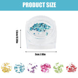 EYVRPAU 6 Stück Nail Art Flowers Set Decoration, Gelnägel Zubehör 6 Farben, Nail Art Aufkleber Trockene Blumen Kit Getrocknete Blumen Zubehör Set DIY Nageldekoration