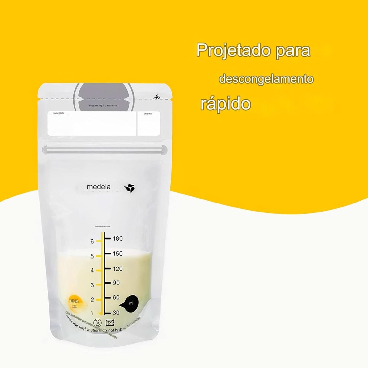 Medela modermælksopbevaringsposer 25 stk, ca. 200 ml, hvid (spansk version) Mad og ammetilbehør Bebe Naty Shop