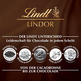 Lindt LINDOR gaveæske med diverse chokolader, ca. 15 LINDOR trøfler, 4 varianter (mælkechokolade, hvid chokolade, mørk chokolade 60% og hasselnød), 187 g