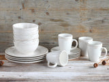CreaTable, 23601, Romantic Vintage Series, 16-delt porcelænssæt til 4, Porcelænskombinationsservice, Tåler opvaskemaskine og mikroovn, Kvalitetsfremstilling