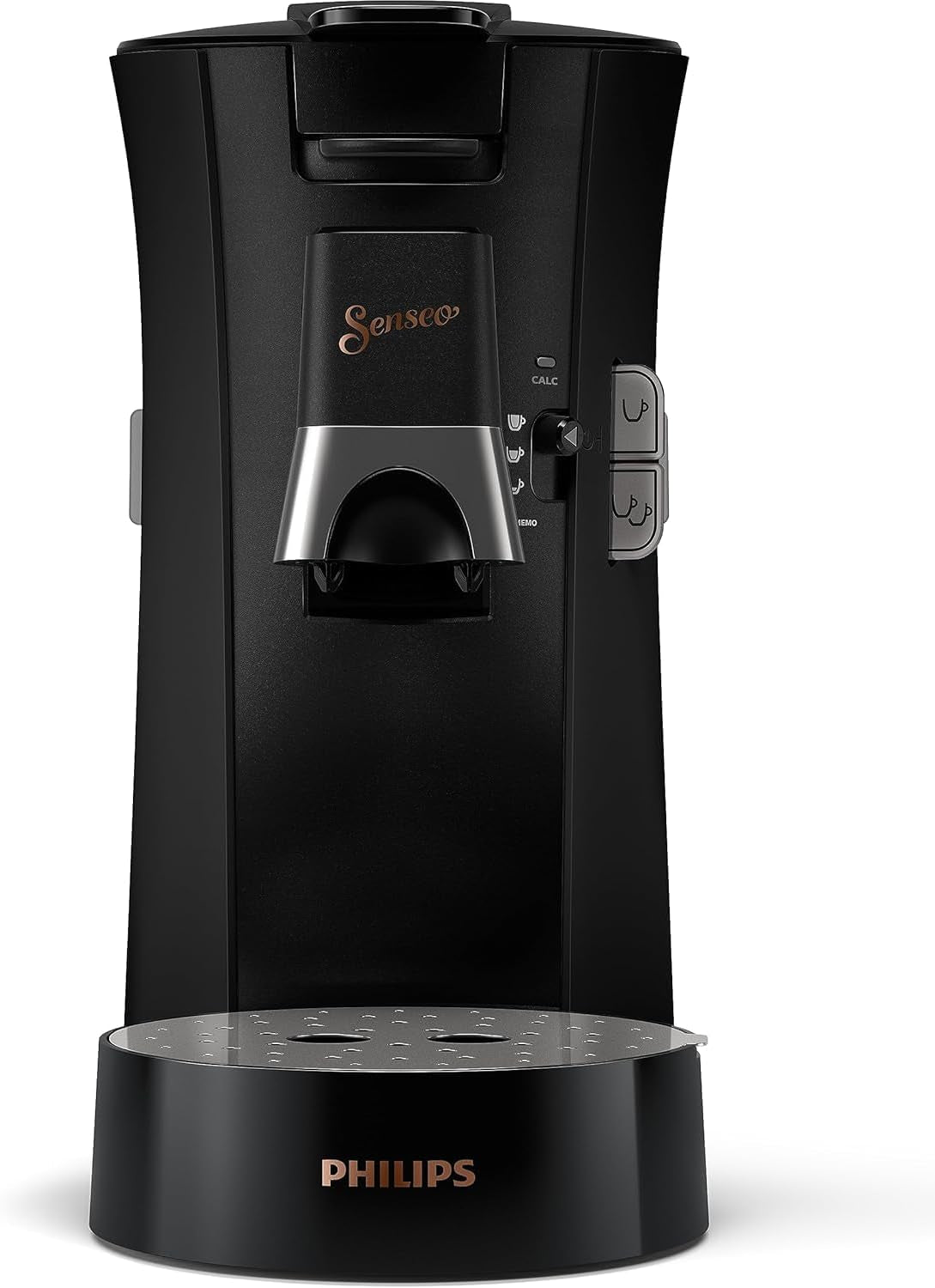 PHILIPS Senseo Select kapsel-espressomaskine med valg af kaffeintensitet og memory-funktion, lavet af genbrugsplastik, farve: sort (CSA240/60)