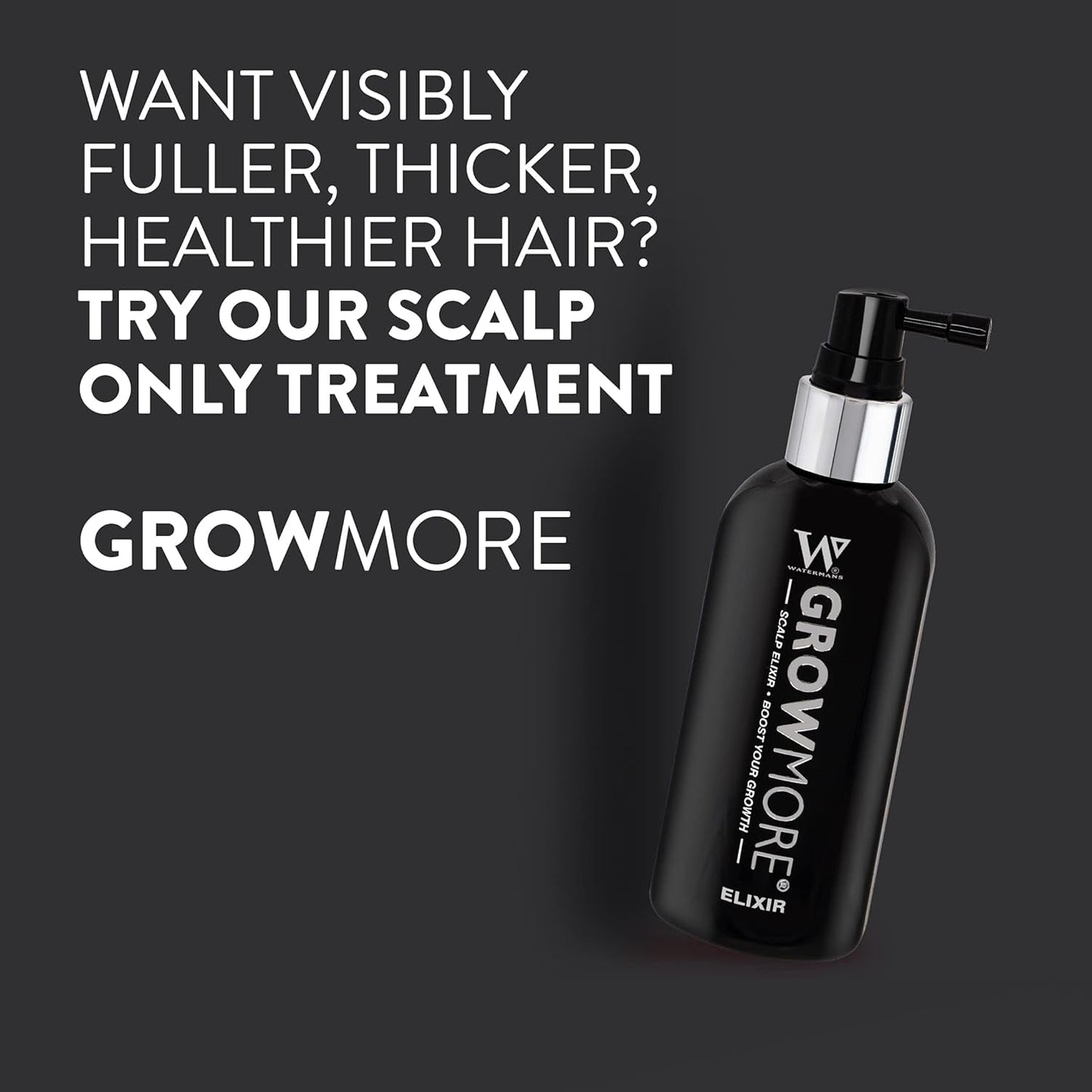Watermans Grow More Elixir Hair Growth Serum - Styrker hårrødder - Fremmer hårvækst - Til kvinder og mænd Hårpleje Naty Shop