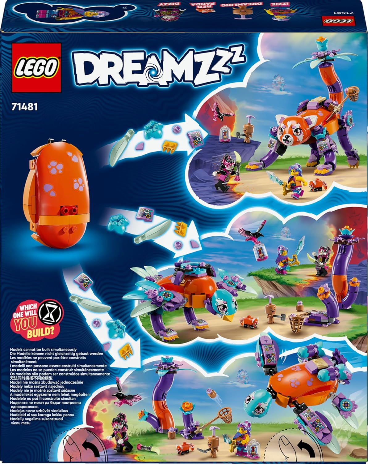 LEGO Dreamzzz 3-i-1 Izzies drømmedyr, magisk æg med svimlende og svimlende minifigurer og dyrefigurer, fantasilegesæt, gave til piger og drenge 8 år 71481 Byggesæt Besuche den LEGO-Store