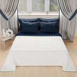 PETTI Artigiani Italiani - Enkeltsengsdyne, dobbeltsidet quilt, forårsdyne, midnatsblå, hvid, 100% Made in Italy Dyner og dyner Naty Shop