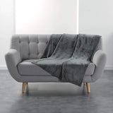 Douceur D'Intérieur Flanou Plaid, Polyester, Grå, 125 X 150 Cm Dyner og dyner Naty Shop Grå