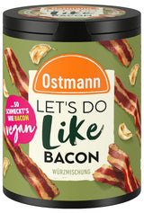 Ostmann Gewürze - Lad os gøre som bacon | Bacon-Geschmack für ungewürzte Fleischersatzprodukte | Gewürzsalz für Tofu og vegetarisk/vegansk Eintöpfe | 80 g i Metalldose genbrugsbar