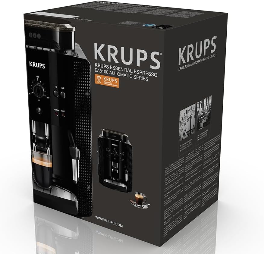 Krups Roma EA81M8 Espressomaskine 1,7 L, 3 temperaturindstillinger, 3 malet kaffeteksturer, sort