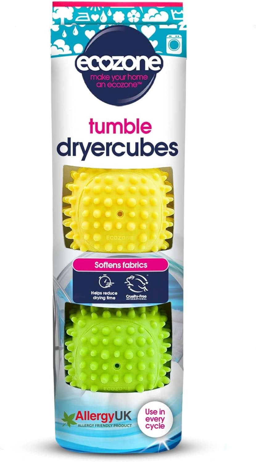 Tørretumblerkugler lavet af nyt, blødere materiale med variabelt design. Indeholder 2 Naty Shop-vaskemidler