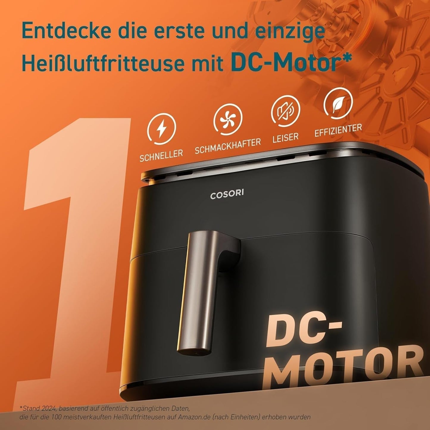 Cosori Turboblaze Hot Air Fryer Airfryer, 9-i-1, 6 liter, lydløs Hvidevarer Naty Shop
