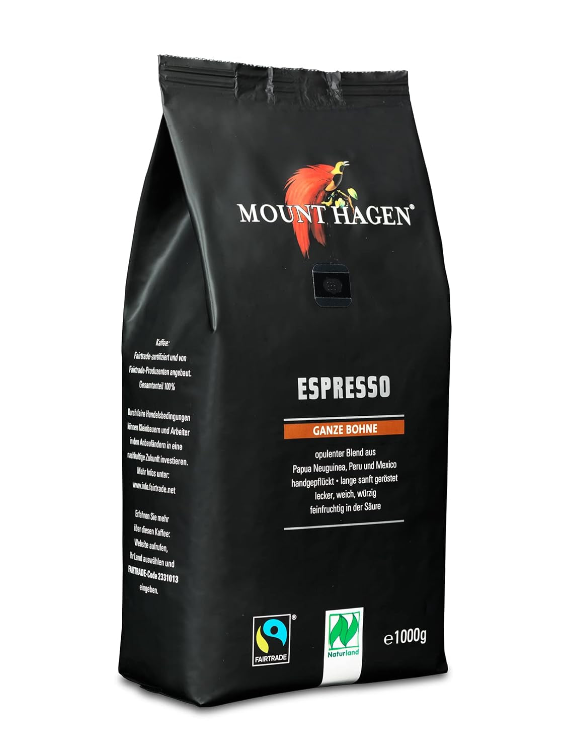 , mørk stegt, FT Naturland økologisk espresso, 1 kg hele bønner
