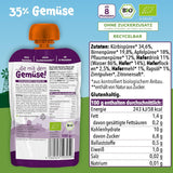 Pumpkin Organics Bio Gemüse-Getreide-Quetschie Kürbis, Birne, Apfel, Pflaume, Hafer ohne Zuckerzusatz¹ - ab 8 Monaten - as Snack eller Beikost für unterwegs (100g)