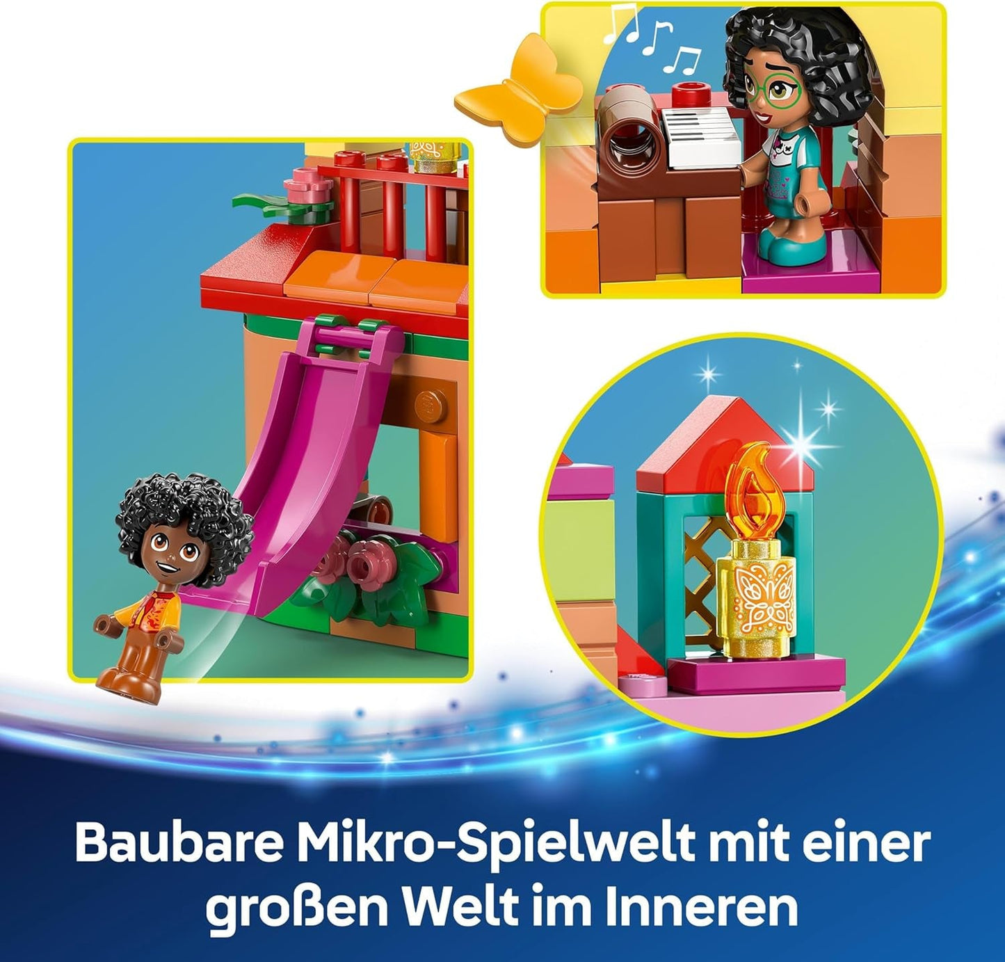 LEGO Ç€ Disney Encanto Mini House, byggelegetøj til piger fra 5 år, fantasy legetøj og byggesæt med Mirabel og Antonio Mini Dolls, en Capybara figur og nøgle 43261 Byggesæt Besuche den LEGO-Store