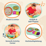 B. legetøj - Børnelegetøj til højstol - Sugekoplegetøj med musik, lys, lyde - Sanselegetøj - Motorisk aktivitetslegetøj til børn - fra 6 måneder - Whirly Pop Baby Toys Naty Shop