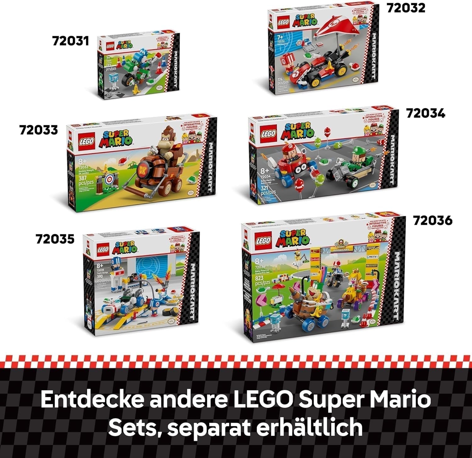 LEGO Mario Kart - Baby Mario vs. Baby Luigi Nintendo samlerfigurer 2 Bygbare Speedmen-legetøjsgave til drenge, piger og spillere i alderen 8+ Eventyrlegetøj 72034 Byggesæt Besuche den LEGO-Store