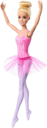 Barbie ballerinadukke modeblond dukke i aftagelig lilla tutu med balletarme og spidse sko HRG34