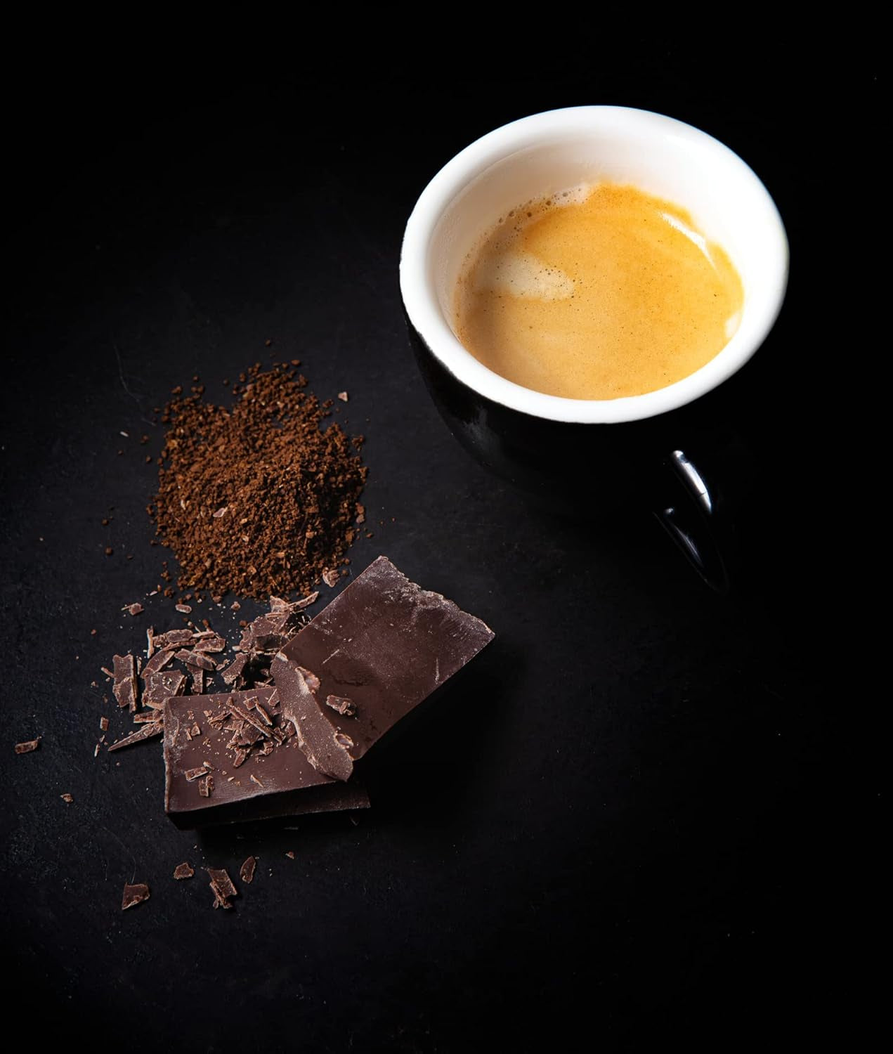 Espresso Kaffeebohnen stærk 500g, Barista Kaffee schokoladig und säurearm, Espressobohnen, Bohnenkaffee mit Arabica und Robusta, fine Crema, ideel til Cappuccino