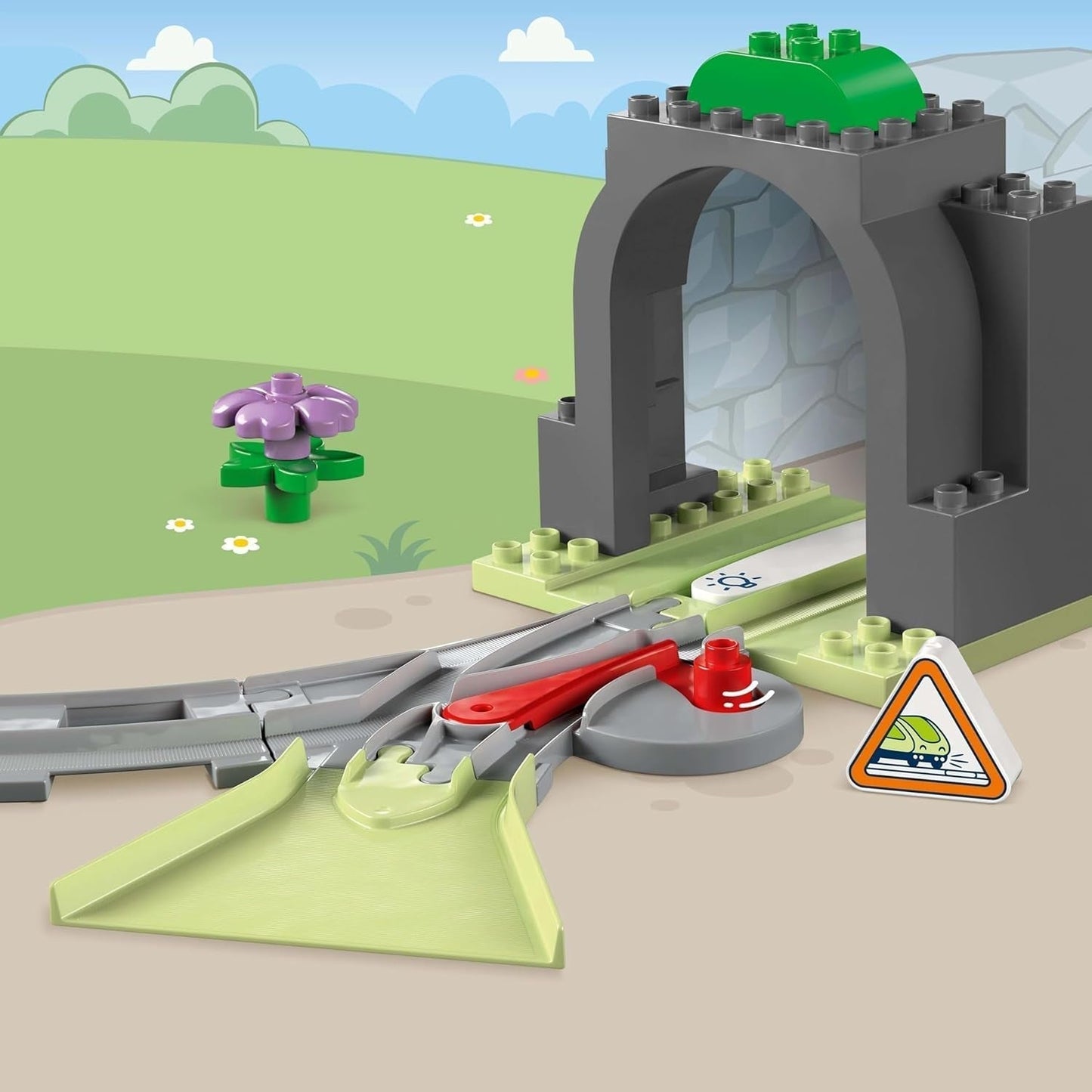 LEGO DUPLO Bybanetunnel og spor - Udvidelsessæt, Gave til småbørn, Tilskynder til Behændighed, Legesæt til 2 år gamle køretøjsfans, Kreativt læringslegetøj 10425 Byggesæt Besuche den LEGO-Store