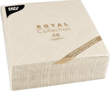 Papstar, 50 servietter "ROYAL Collection" 1/4 fold 40 Cm X 40 Cm champagne "Elegance", #86497