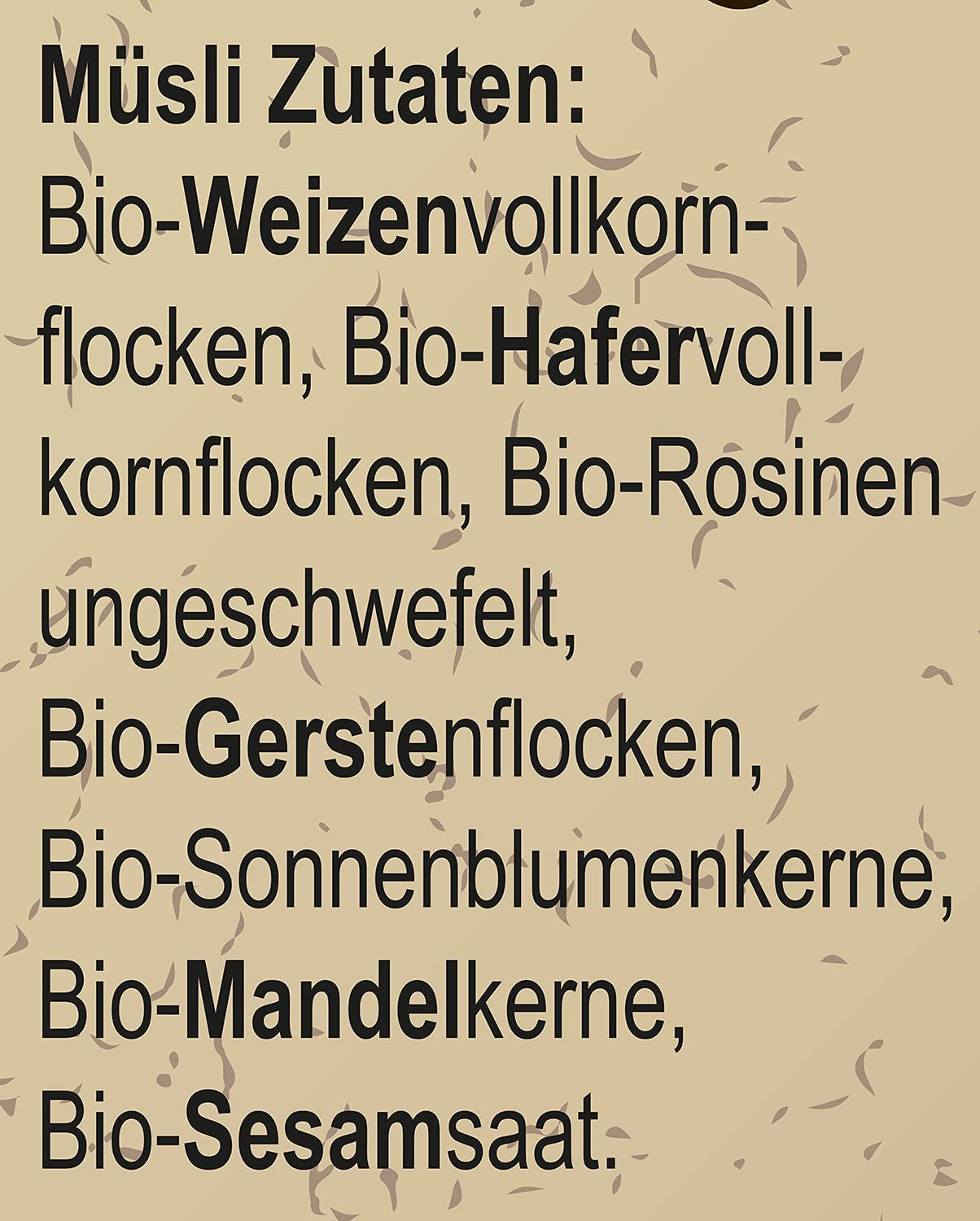 Seitenbacher Bio Müsli Voll-Biologische Mischung I Ohne Zugesetzten Zucker I Ohne Zugesetztes Fett I (1 X 750 G) Korn Naty Shop